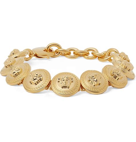 versace gold charm bracelet|versace goldtone bracelet.